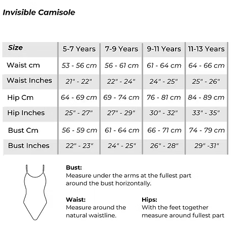 Child Invisible Low Back Camisole