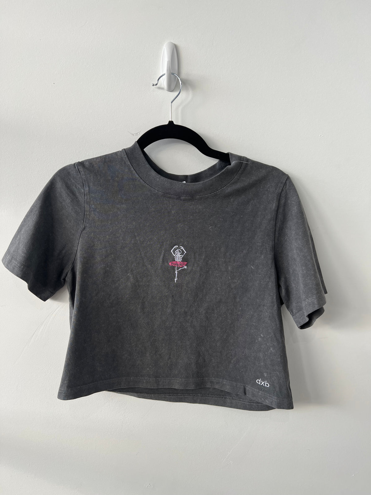 Adult DXB Skelly Stone Crop Shirt