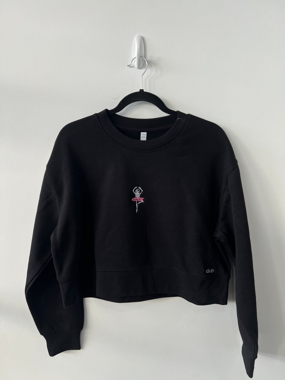 Adult DXB Skelly Relax Crop Crew Sweatshirt