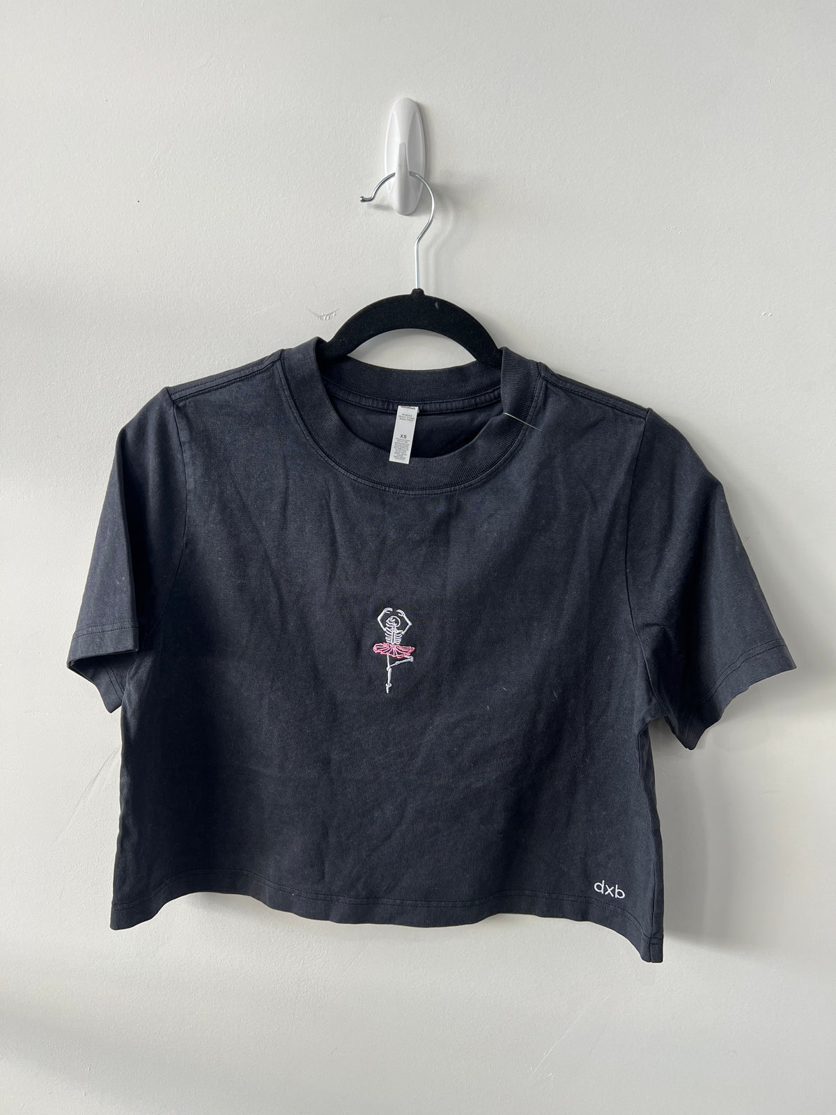 Adult DXB Skelly Stone Crop Shirt