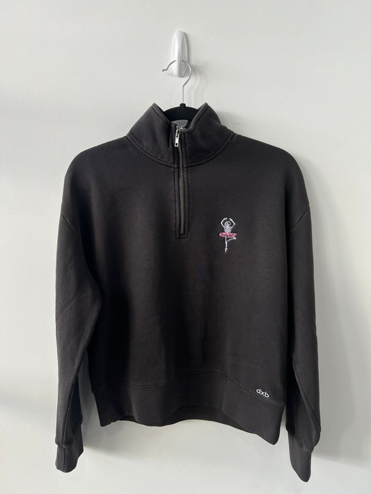 Adult DXB Skelly Relaxed Faded Half Zip Sweatshirt