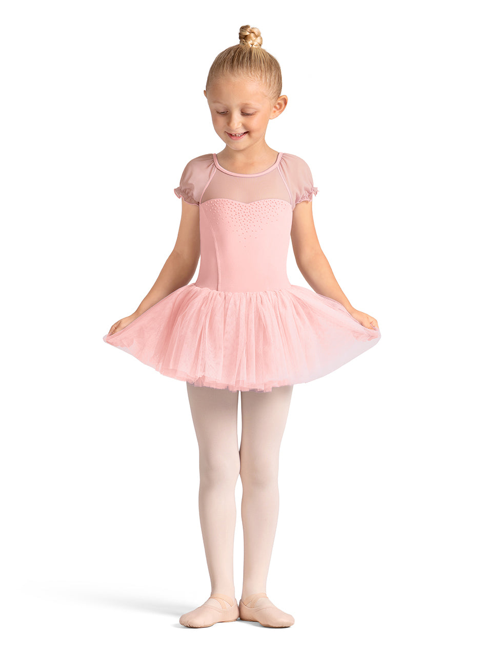 M20007C - Child Puff Sleeve Tutu Leo