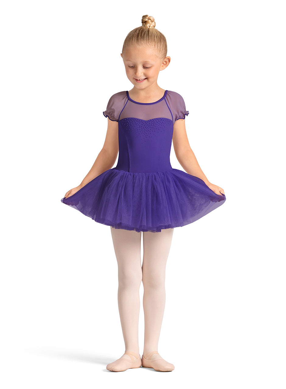M20007C - Child Puff Sleeve Tutu Leo