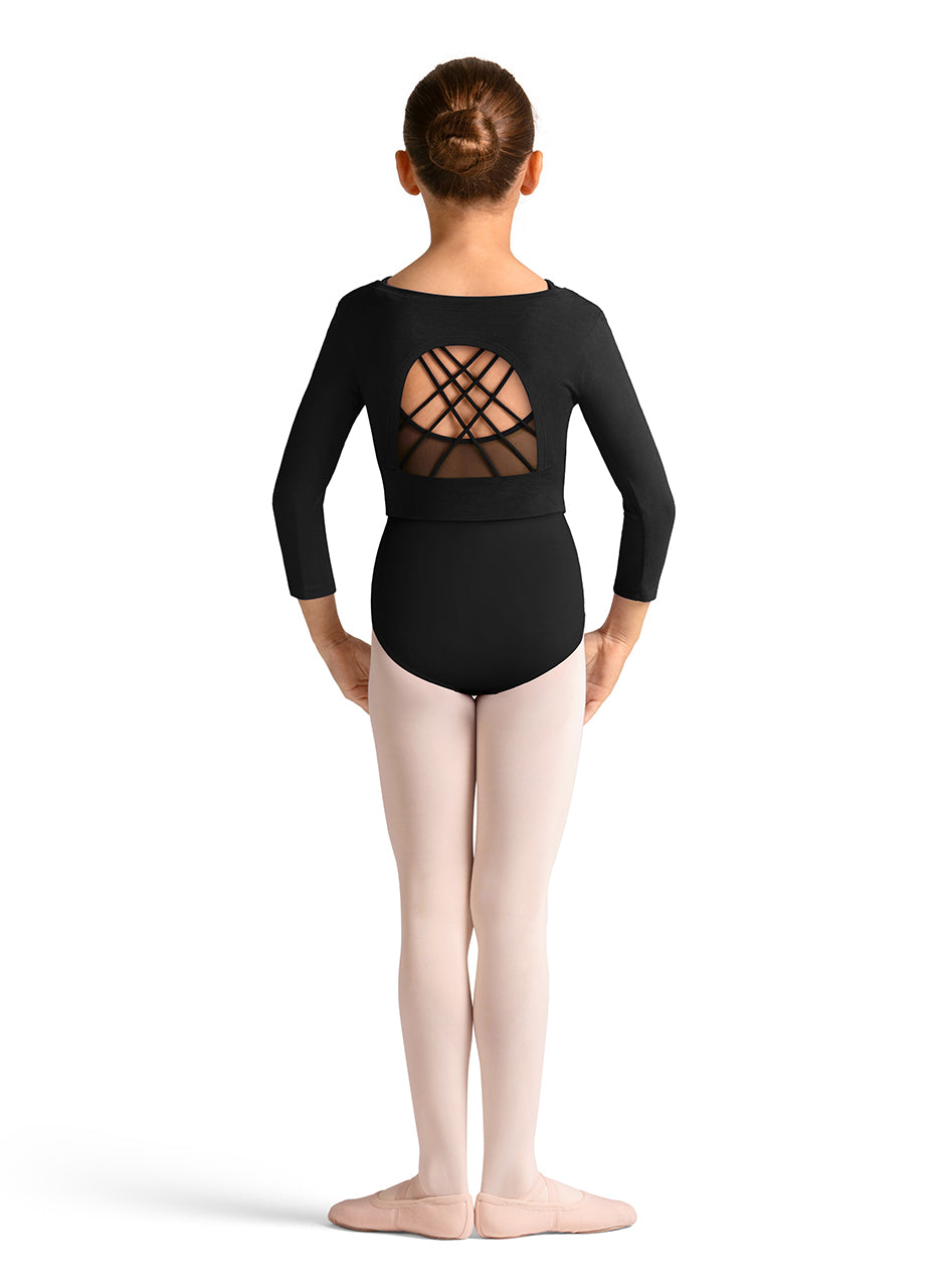 M30011C - Child 3/4 Slv Open Back Top