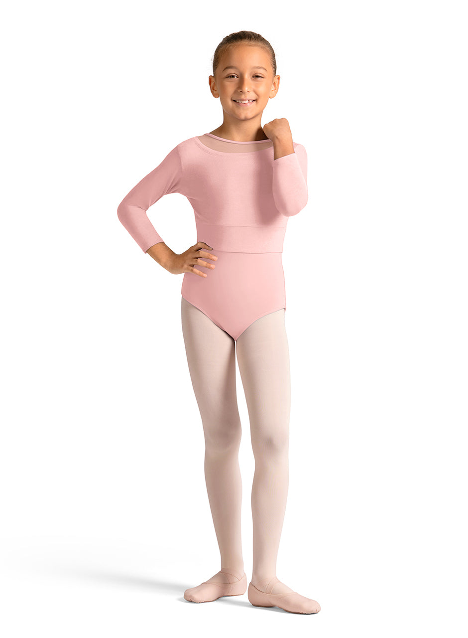 M30011C - Child 3/4 Slv Open Back Top