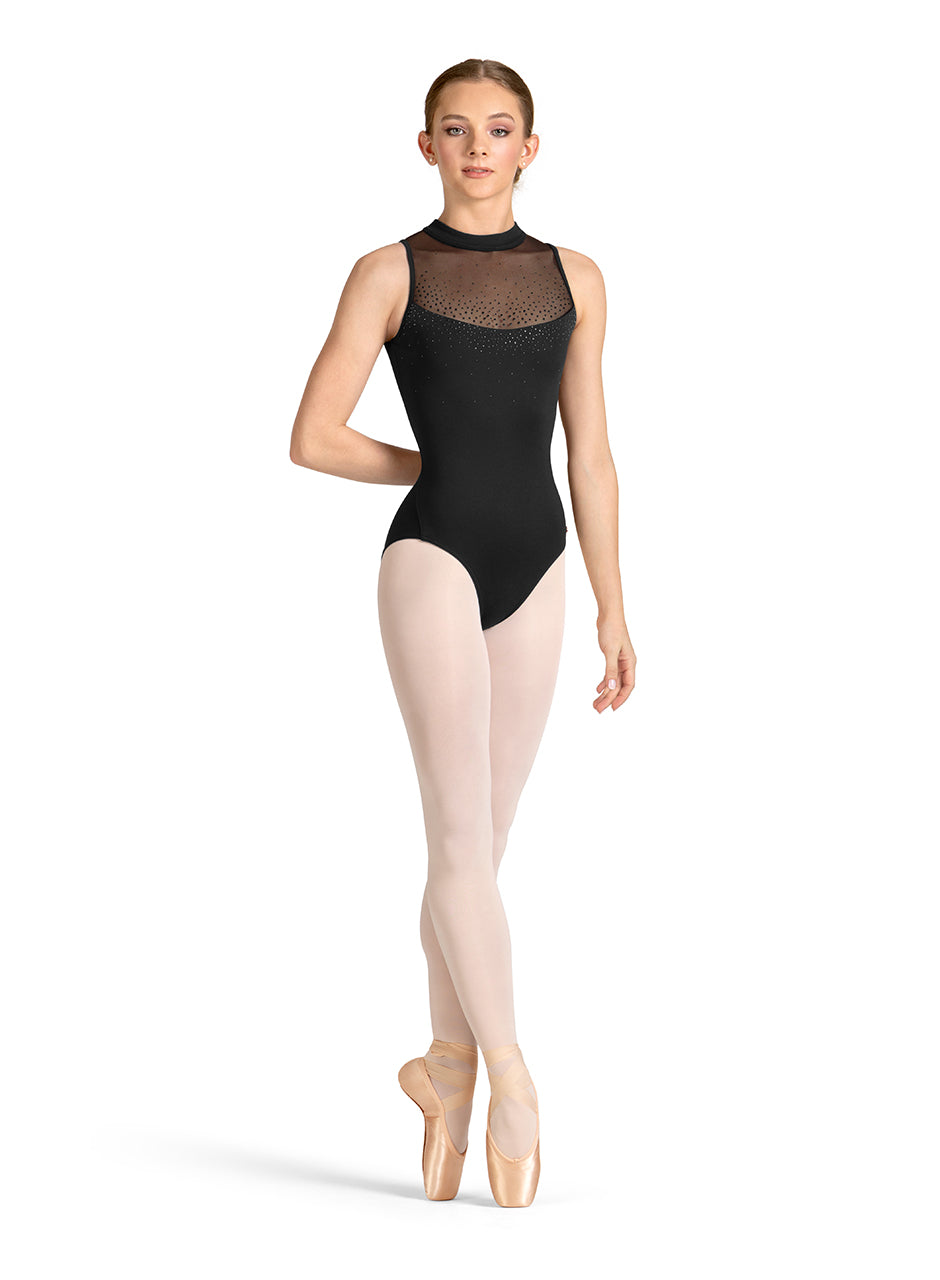 M40004LM - Adult Mock Neck Zip Back Leo