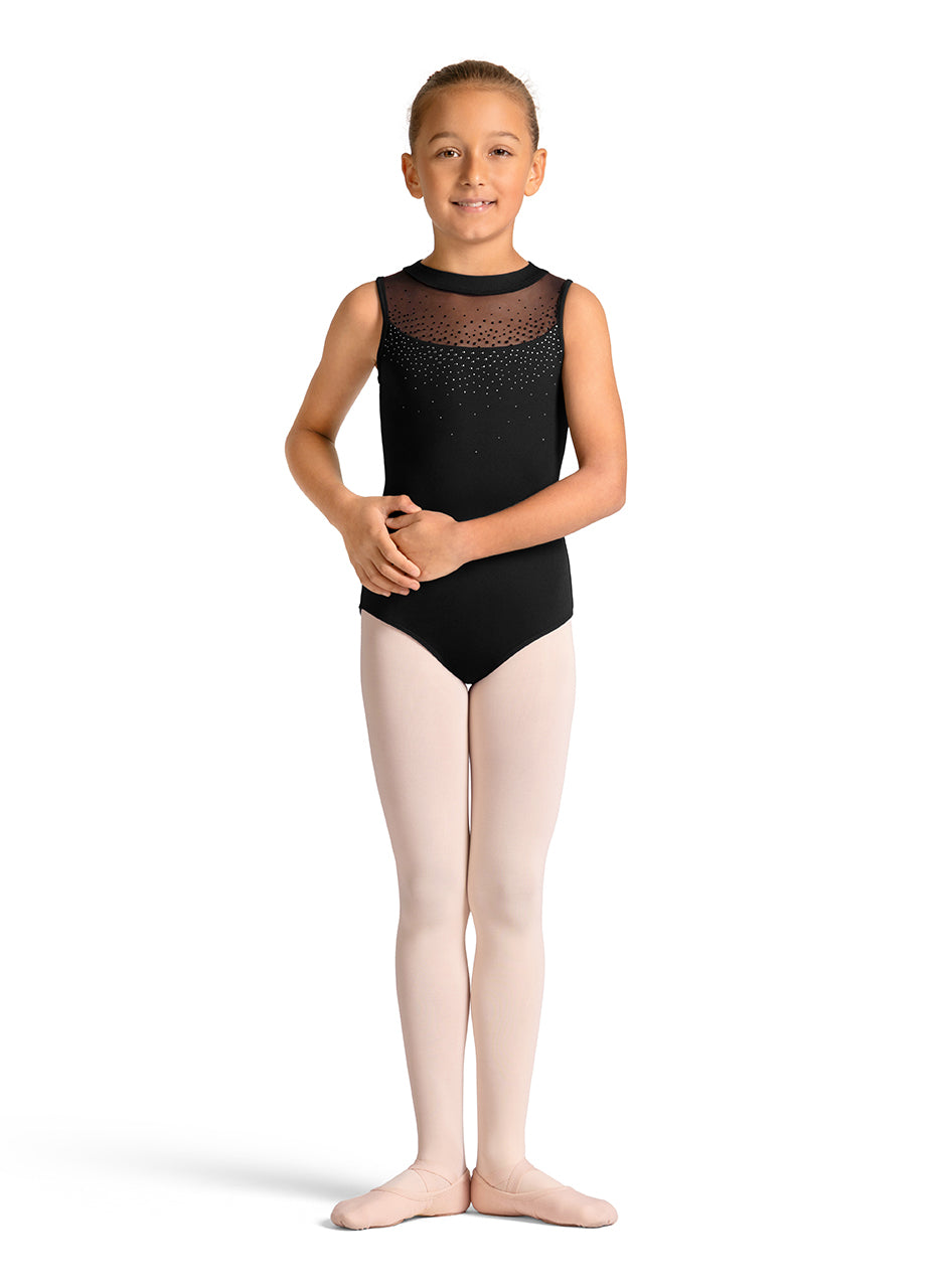 M40005C - Child Mock Neck Zip Back Leo