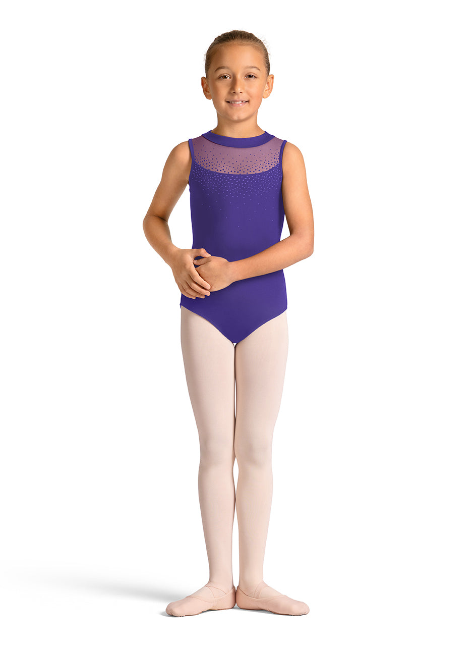 M40005C - Child Mock Neck Zip Back Leo