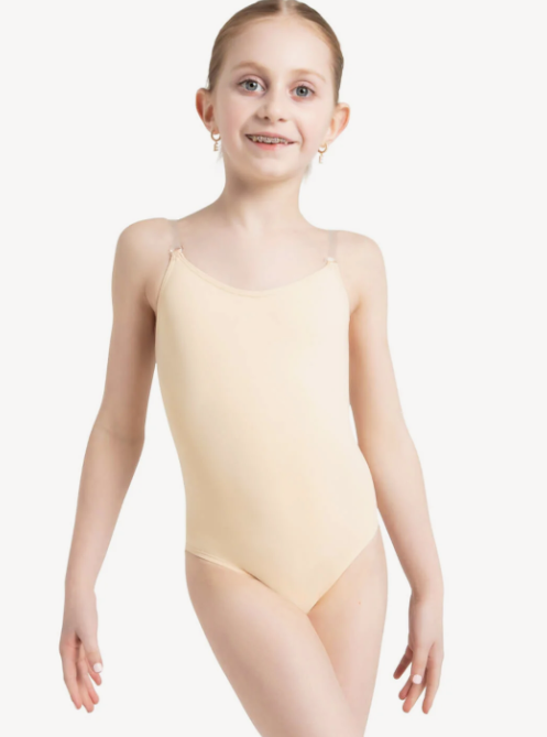 3532C - Girls Camisole Leotard w/ Clear Transition Straps