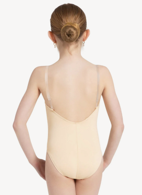3532C - Girls Camisole Leotard w/ Clear Transition Straps