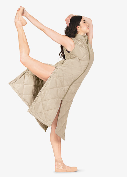 ME644 - Womens Long Zip Up Warm Up Vest