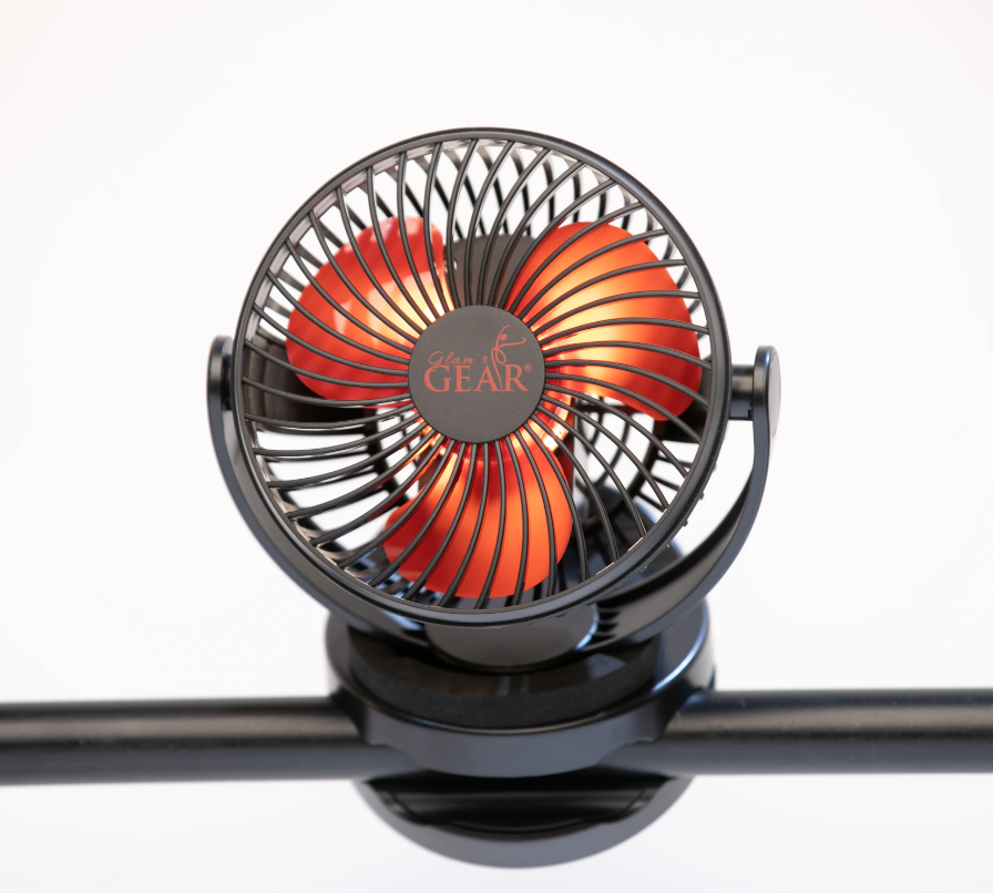 Glam'r Gear - Clip-On Rechargeable LED Fan